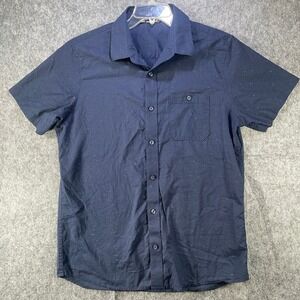 Travis Mathew Button Up Shirt Short Sleeve Casual Speckled Size M